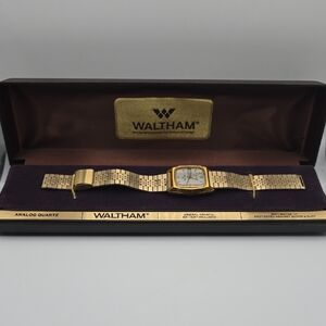 Vintage Waltham Gold Analog Quartz Men's Watch